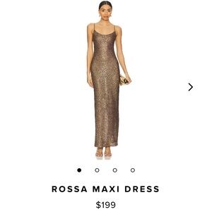 Lovers + Friends Glittering Maxi Dress - Gold